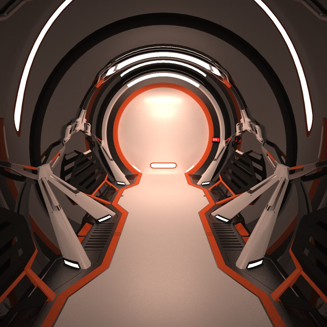 Sci Fi Spaceship Corridor Interior Max