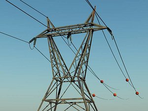 3d model high-voltage tower