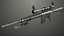 Sniper07 Preto Genérico Todas as Texturas PBR Unity UE