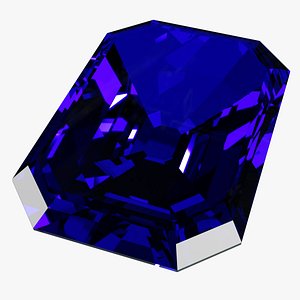 blue kashmir sapphire 3D model
