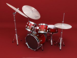 drum set 3d model