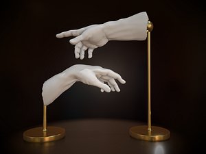 3D adam decorations hands