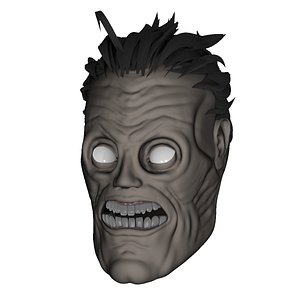 3D Zombie head for blender model