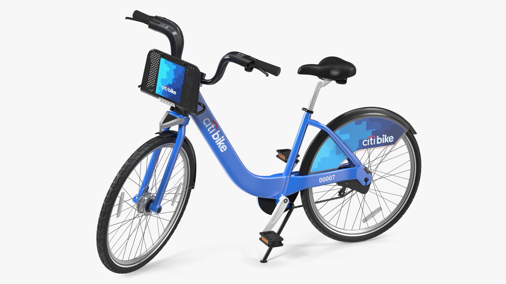 City Bike with Branding 3D model preview