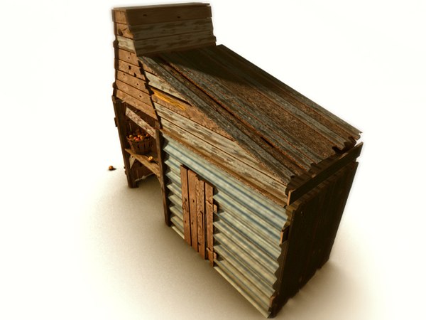 3d model old apple shack