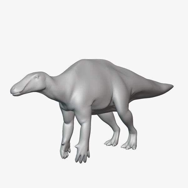 Mantellisaurus Basemesh Low Poly 3D model