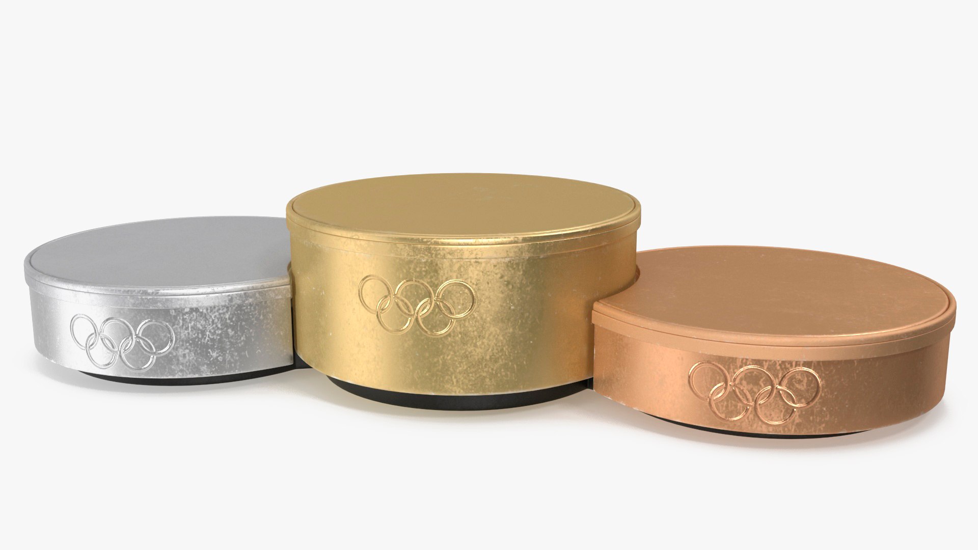Olympic Podium Set 3D model preview
