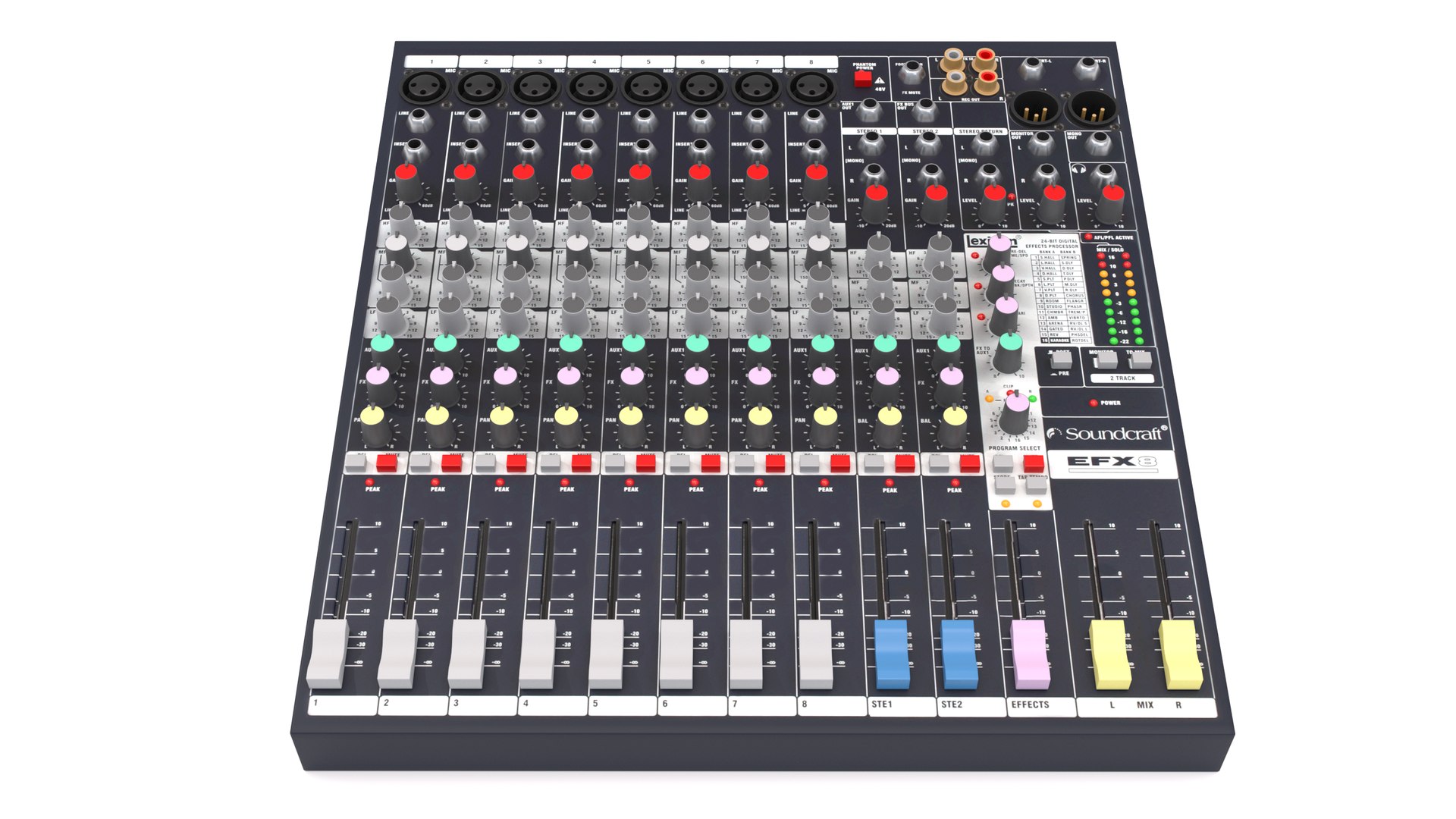 3D Model Soundcraft EFX8 Mixing Console - TurboSquid 2173157