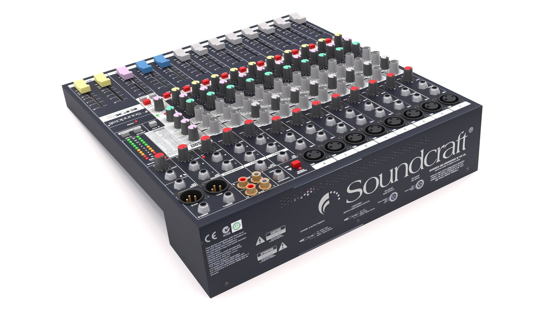3D Model Soundcraft EFX8 Mixing Console - TurboSquid 2173157