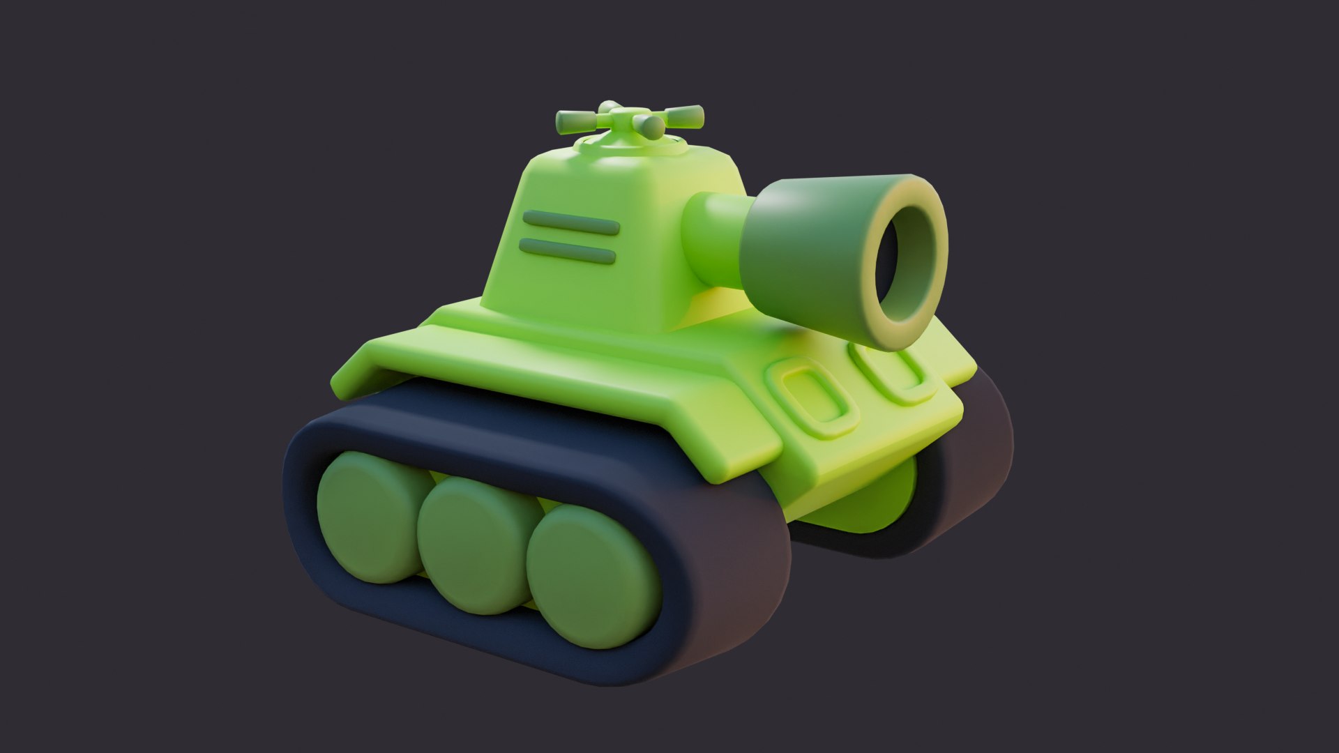 3D Lowpoly Cartoon Tank - TurboSquid 2551043