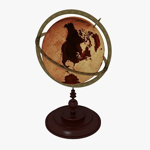 vintage globe earth 3D
