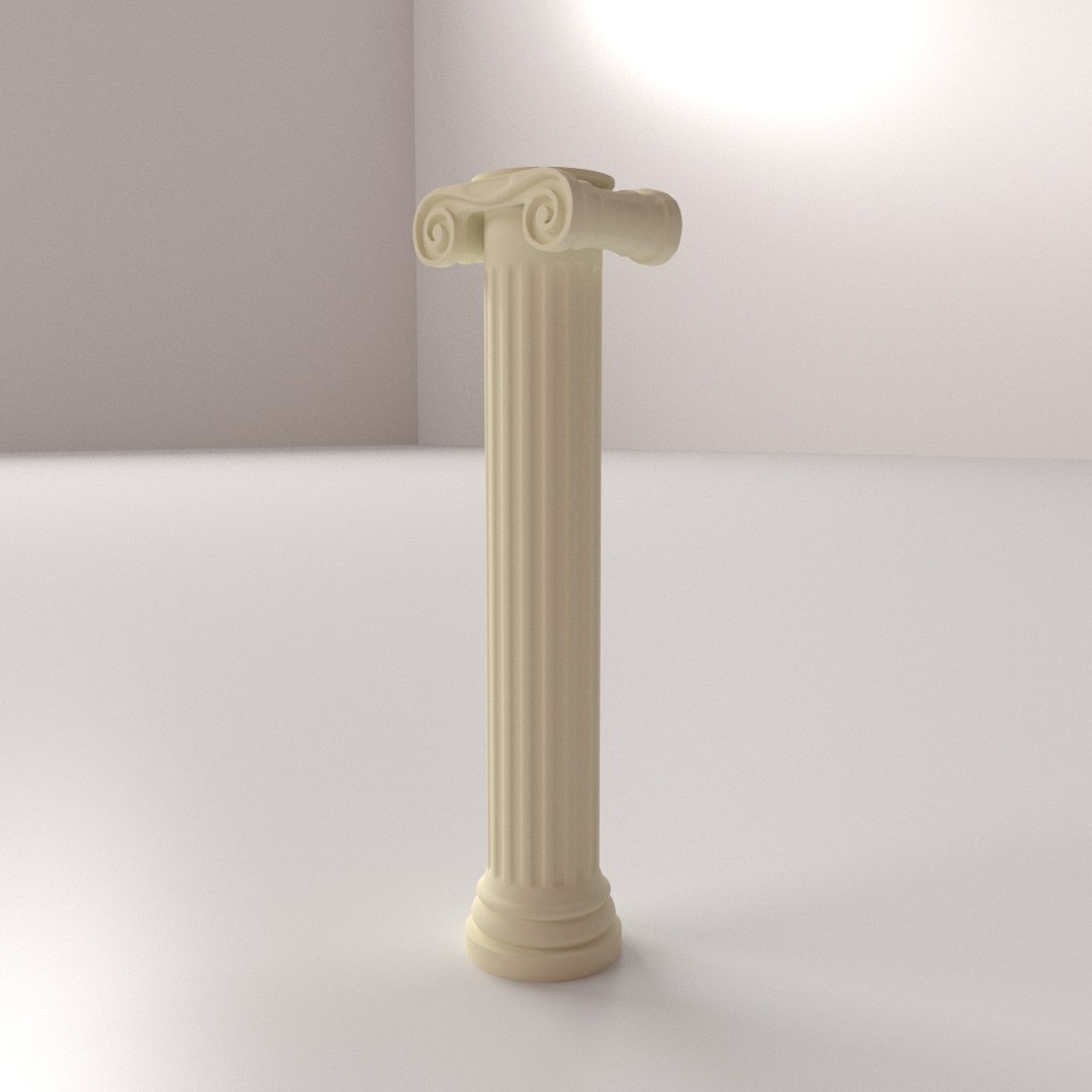 3D Model Greek Column Ionic - TurboSquid 1364222