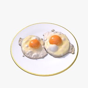 Fried Egg 3D model