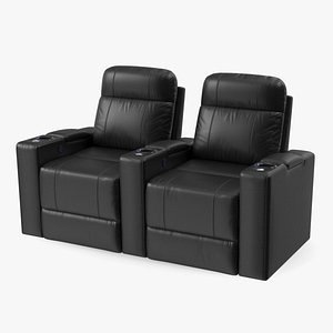 Valencia Home Theater Seating Row of 2 Black model