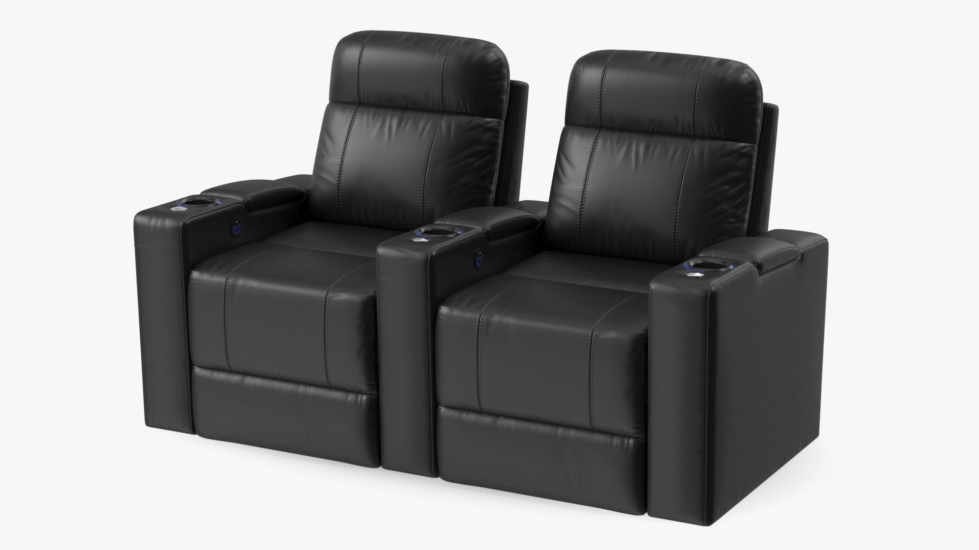 Valencia Home Theater Seating Row Of 2 Black Model TurboSquid