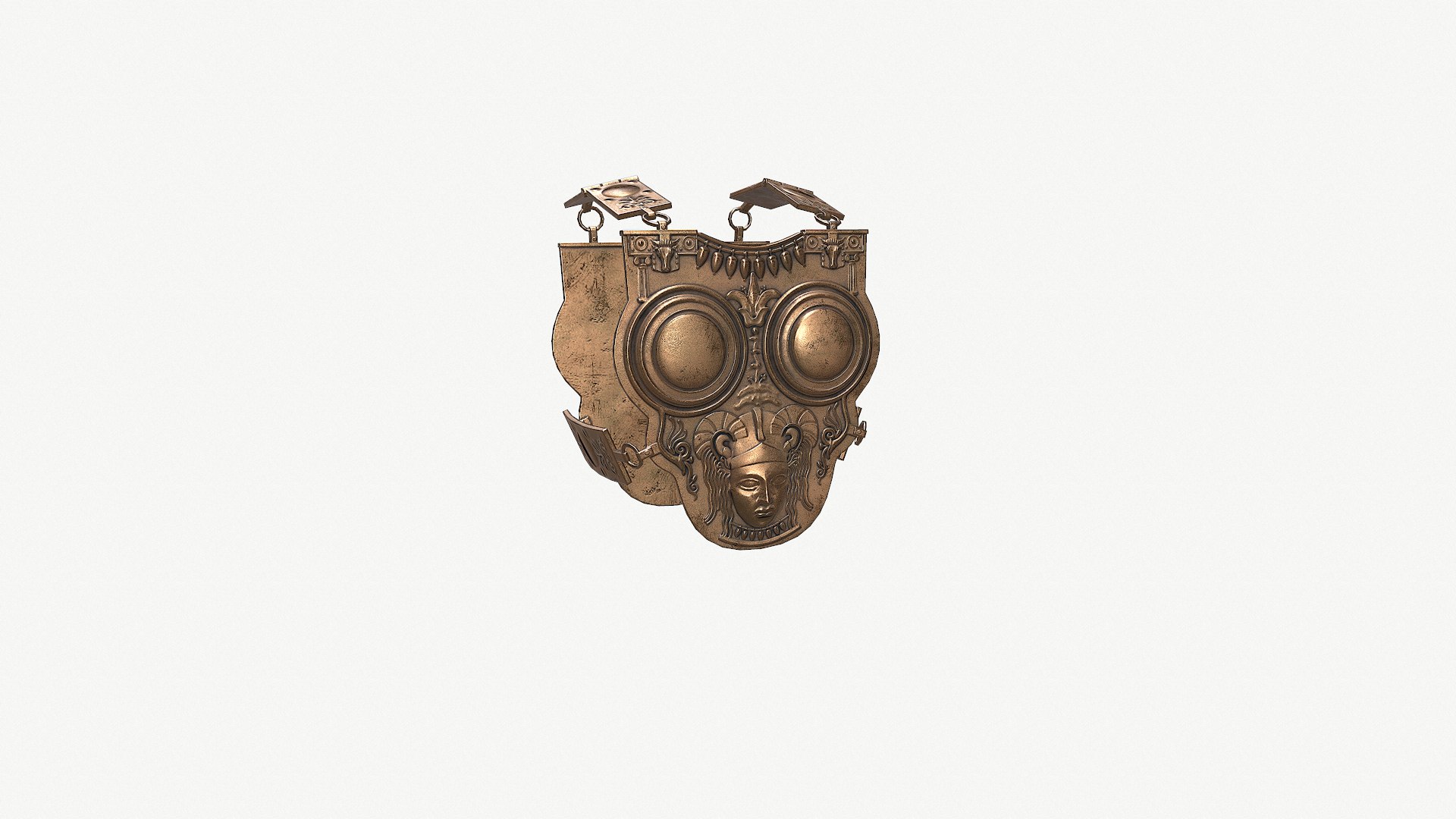3D Ancient Armor KsourEsSadCuirass 3D Model Game Ready PBR Low Poly ...