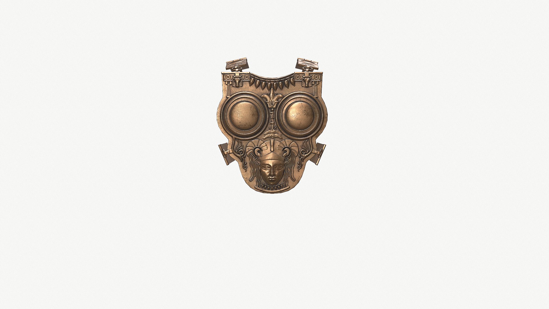 3D Ancient Armor KsourEsSadCuirass 3D Model Game Ready PBR Low Poly ...