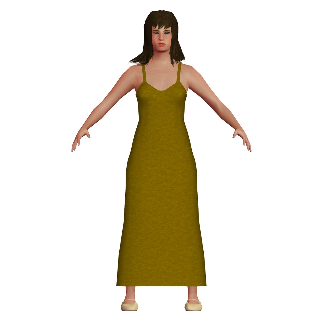 Low-poly woman dress 3D - TurboSquid 1654672