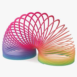 Rainbow Slinky Toy Spring Curved