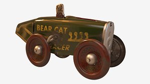3D model vintage tin toy racer