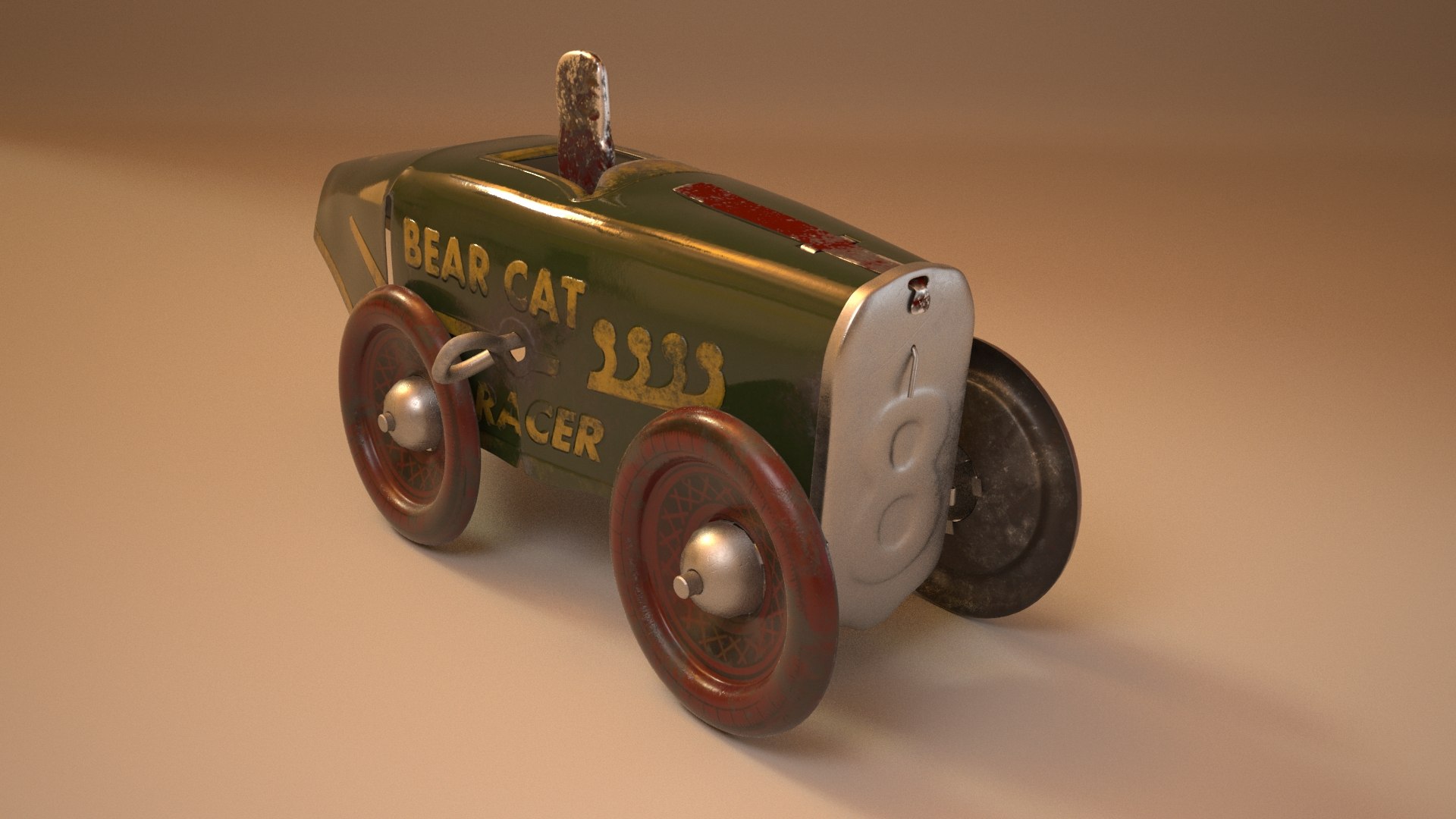 3D Model Vintage Tin Toy Racer - TurboSquid 1695180