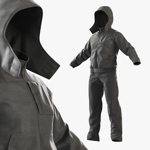 3D Insulated Winter Workwear Jacket and Pants Black