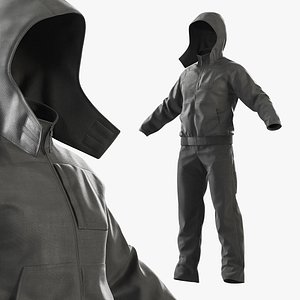 Insulated Winter Workwear Jacket and Pants Black