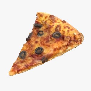 Pizza Slice with Olives - Photo Scan