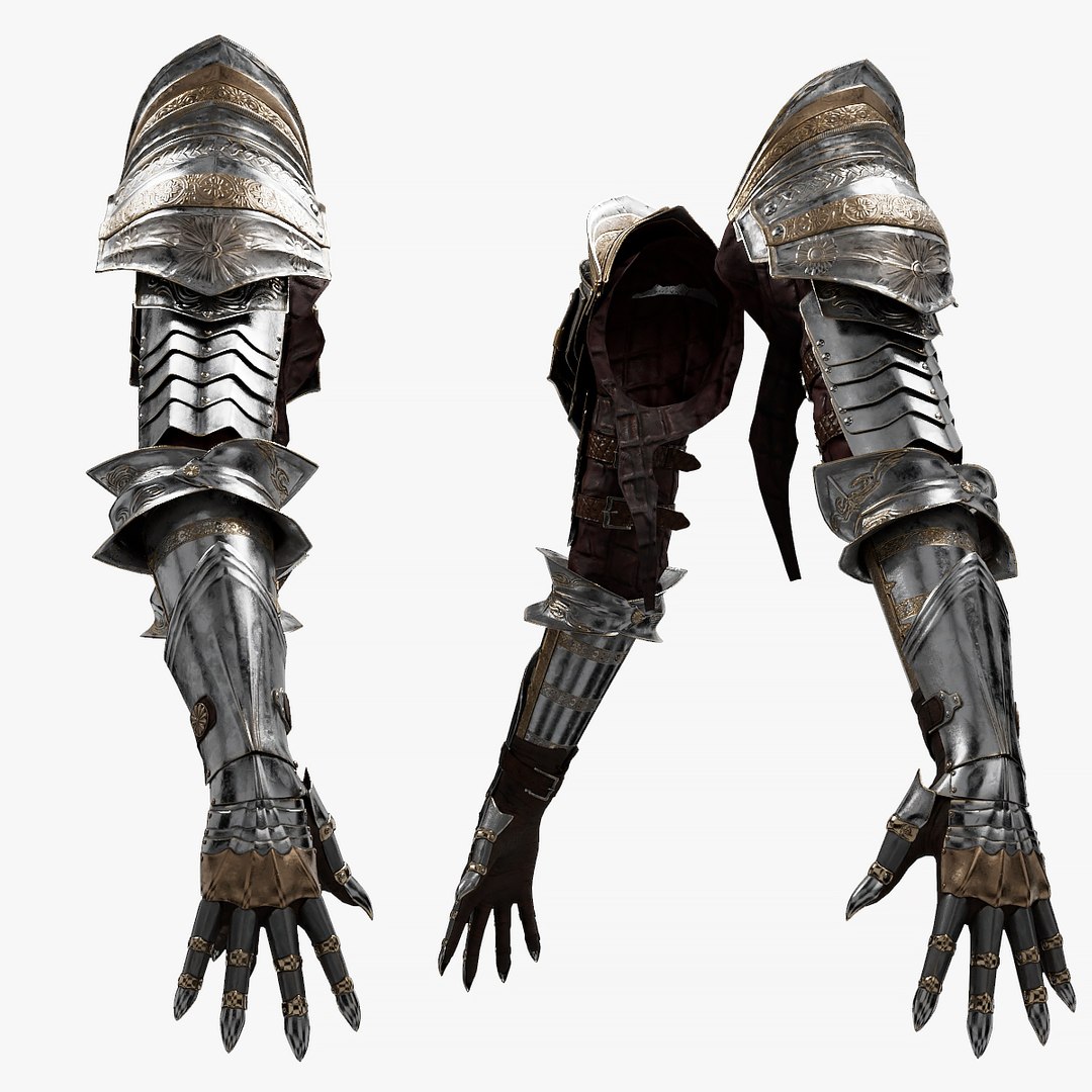 Female Knigt Arm Armor Set MidPoly 3D model TurboSquid 2034149