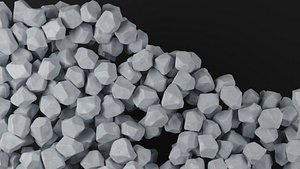 Ice cubes falling animation 3