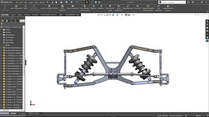 Car suspension 3D model