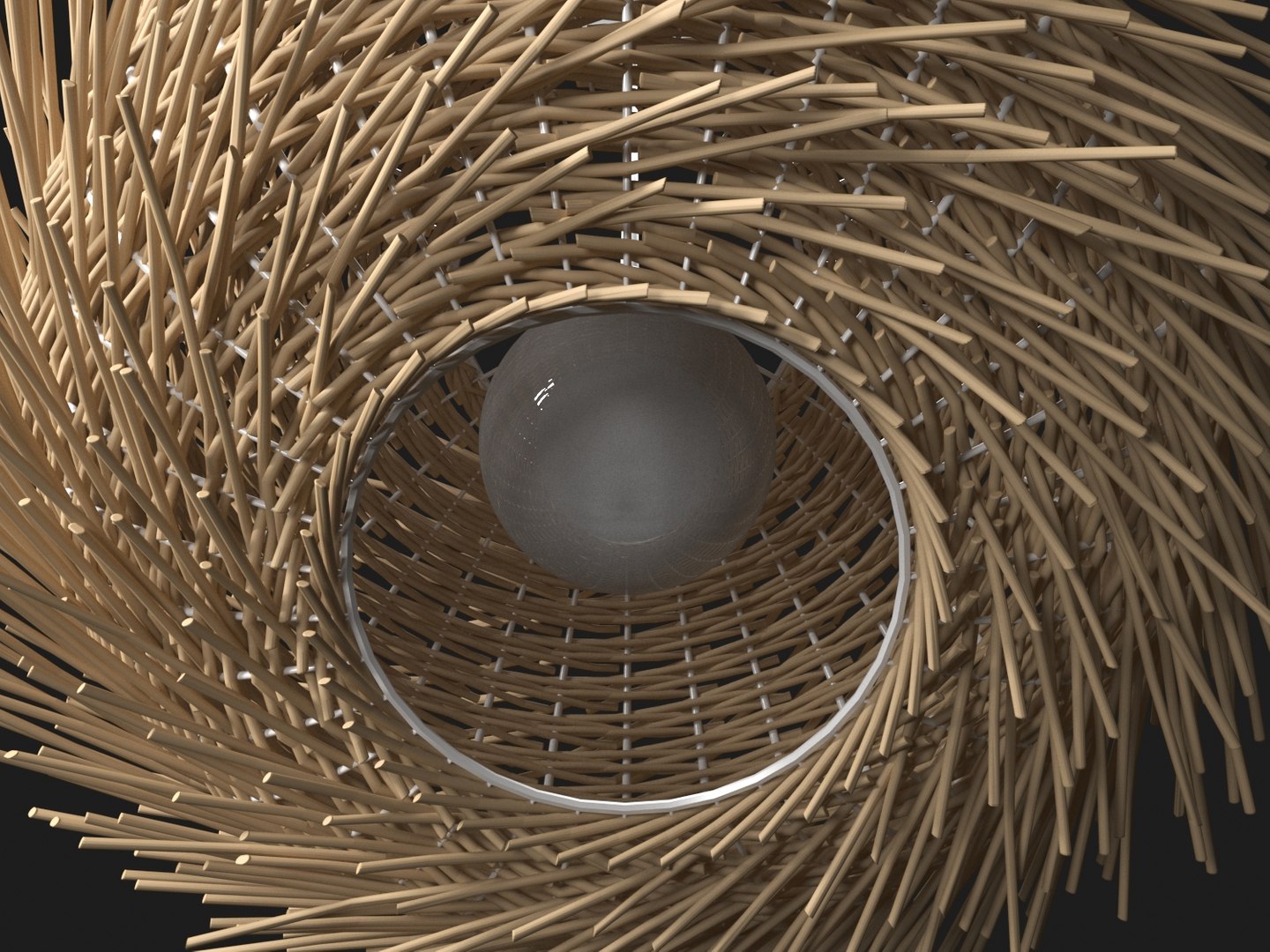 3D Rattan Lamp Lights Model - TurboSquid 1349037
