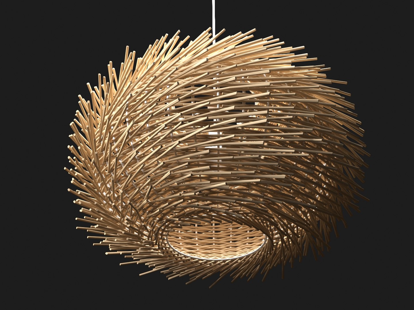 3D Rattan Lamp Lights Model - TurboSquid 1349037