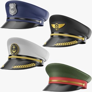 Service Hat Collection 3D