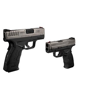3D Springfield XD Mod2 Game Ready Low Poly Model