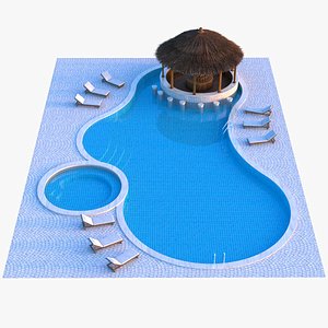 3D swimming pool model