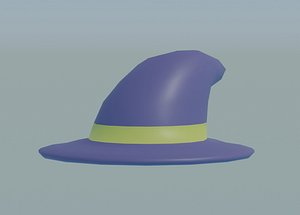 3D Lowpoly Wizard Hat model
