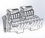 Motor Diecast 2 V8 Escala 1 a 25