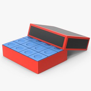 3D Billiard Chalk Box Opened