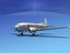 3d model dc-3 douglas air