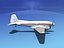 3d model dc-3 douglas air