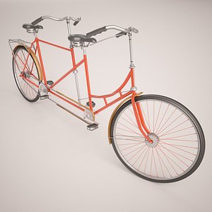 modelo 3d Bicicleta tándem de baja poli - TurboSquid 1483547