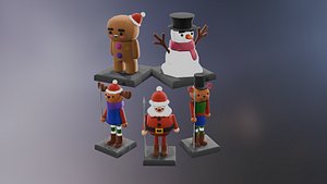 Custom Nutcracker Set Christmas Set 3D model