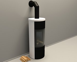 3D fireplace model