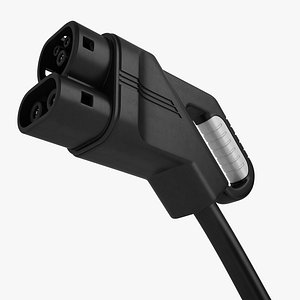 3D ev charging plug model
