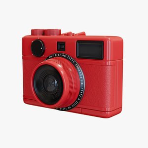 3D model Red Film Camera Retro