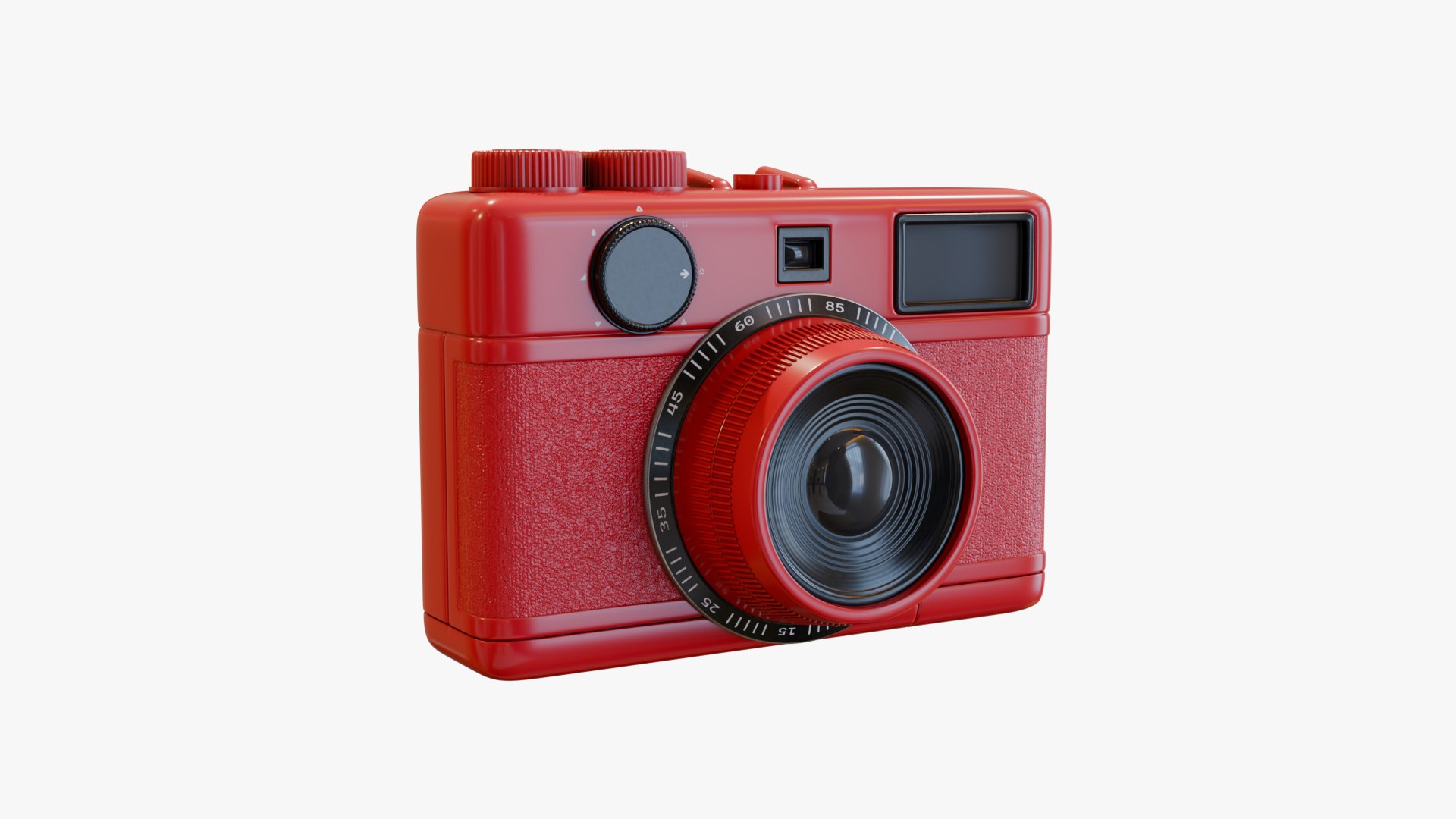 3D Model Red Film Camera Retro - TurboSquid 2289864
