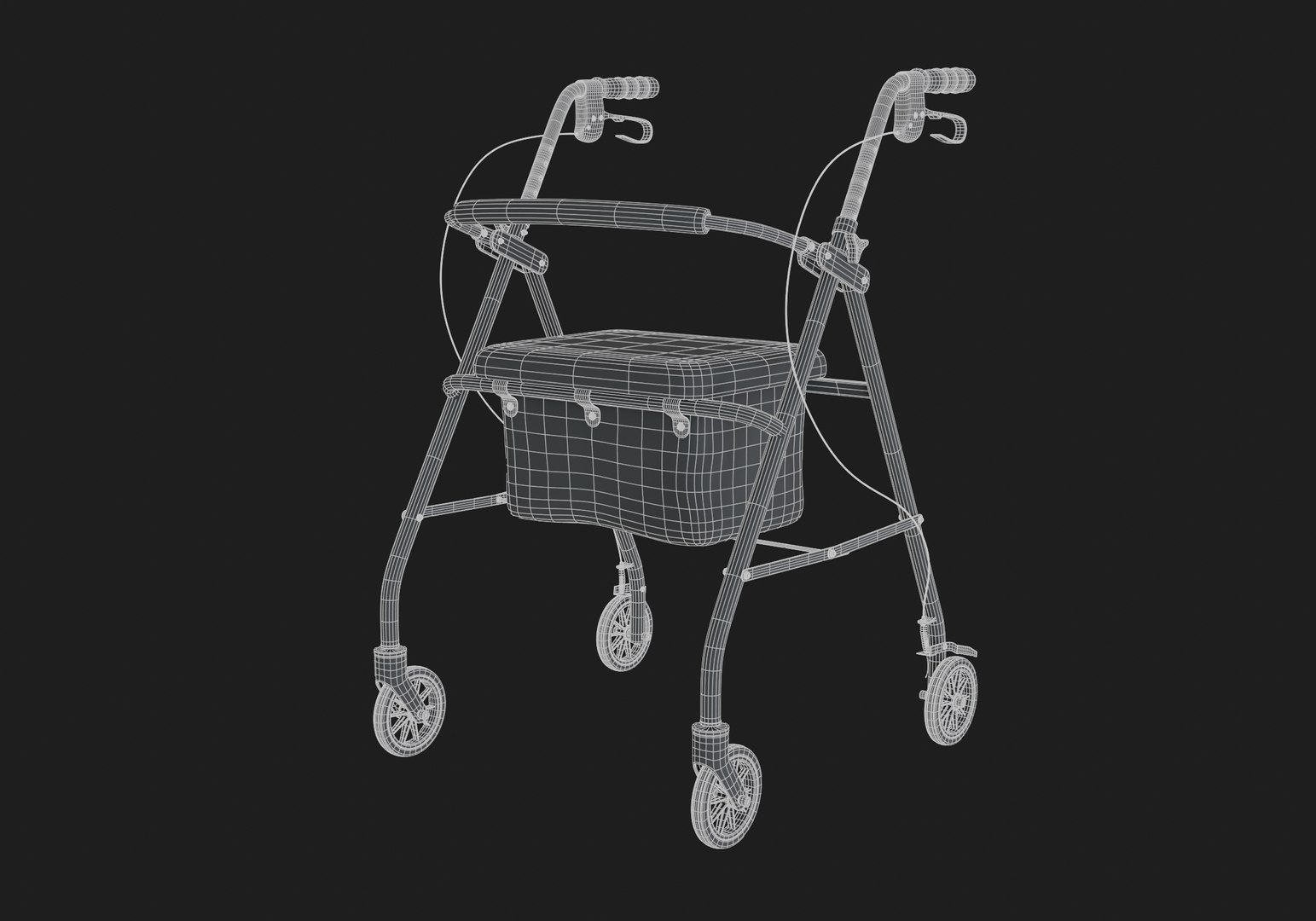 Rollator Walker 3D Model - TurboSquid 2441617
