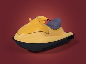 3D cartoon jet ski