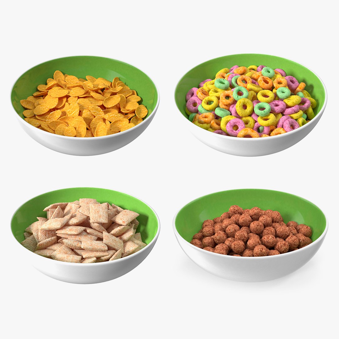 Bowl of Breakfast Cereals Collection 2 3D model preview